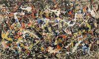 Jackson Pollock Convergence 1952ต้นฉบับภาพวาดนามธรรมทาสีทำสำเนารีด