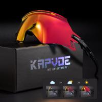 【CW】✣◎  Kapvoe or blue photochromic Cycling Glasses Mens Sunglasses MTB Road Eyewear Goggles