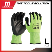 Milwaukee ถุงมือกันบาดระดับ 3 สะท้อนแสง Size L - Cut Level 3 Hi-Vis รุ่น 48-73-8932