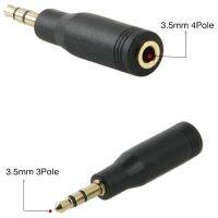 3.5mm 3pole Male to 3.5mm 4pole Female Jack Stereo Audio Adapter 3.5 M/F adapter (Gold)