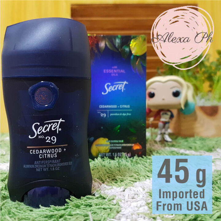 Secret with Pure Essential Oils, Cedarwood + Citrus, Antiperspirant
