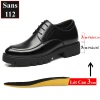 Giày da nam tăng chiều cao 10cm sans112 da bò giầy tây đế độn gót size 37 - ảnh sản phẩm 14
