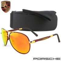 แว่นตา แว่นตาแฟชั่น Polarized แว่นกันแดด แฟชั่น รุ่น PORSCHE UV 8516 C-3 สีแดงเลนส์ปรอทแดง เลนส์โพลาไรซ์ ขาสปริง สแตนเลส สตีล Sunglasses แว่นตากันแดด