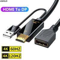 JQKSJH สายแปลงมอนิเตอร์4K 60HZ HDMI-เข้ากันได้กับ Displayport HDMI 2.0เพื่อแสดงสายเคเบิลอะแดปเตอร์ตัวแปลงพอร์ต