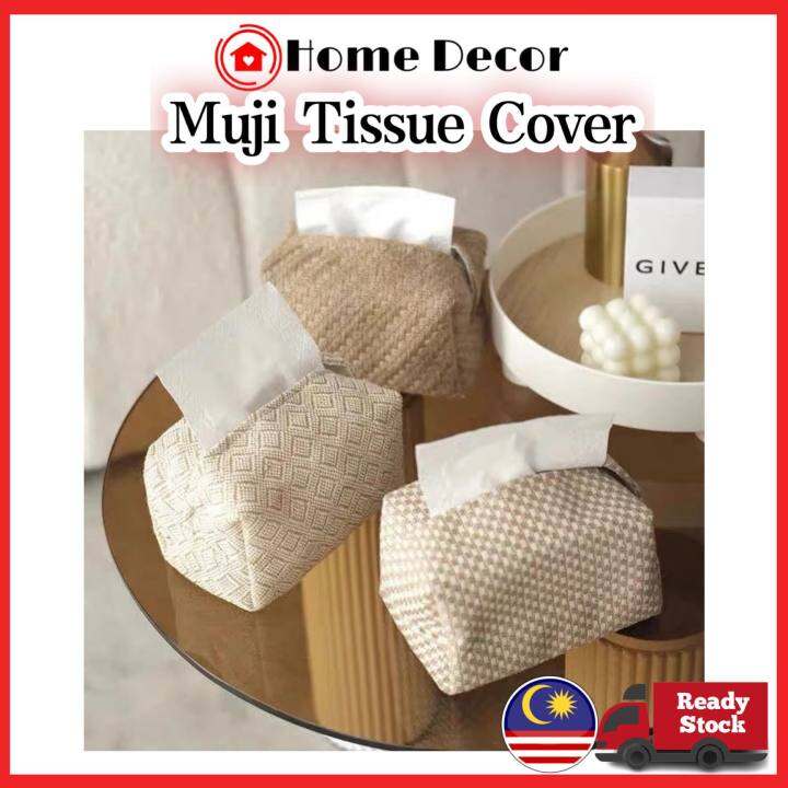 HomeDecorMY Muji Style Tissue Box Cover Home Decor Tisu Holders Bekas