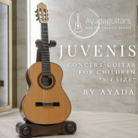 Ayada Guitars Model ‘JUVENIS’ 3/4 กีตาร์คลาสสิก/กีตาร์โปร่ง custom made (Spruce/Indian) แถมตะไบคริสตัล และผ้าเช็ดกีตาร์หนังเนื้อนิ่ม