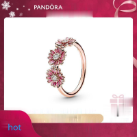 Pandoraˉ ring Pandoraˉ rose gold three pink daisy womens ring 188792C01 temperament แพนดอร่าแหวนแพนดอร่ากุหลาบทองสามสีชมพูเดซี่ผู้หญิงอารมณ์แหวน