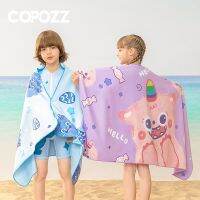 COPOZZ ผ้าเช็ดตัวชายหาดสำหรับเด็กผ้าไมโครไฟเบอร์แห้งเร็วกีฬาทางน้ำการว่ายน้ำลายการ์ตูนผ้าผ้าเช็ตตัวในน้ำดูดซับสำหรับการเดินทาง