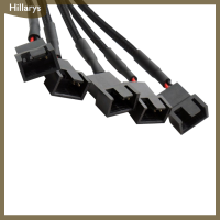 [Hillarys] ตัวแยกพัดลมเย็น27cm, ปลอกสีดำสายไฟ12V SATA ไปยังพอร์ตเชื่อมต่อแบบหลายพอร์ต3 4Pin สำหรับคอมพิวเตอร์พีซีแบบโมเล็กซ์