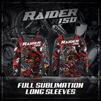 Raider 150 v3 แขนยาว (เต็มซับ) 3D พิมพ์เสื้อยืดแขนยาวรถจักรยานยนต์