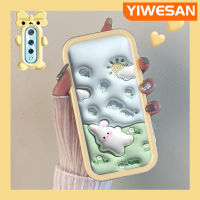 YIWESAN เคสสำหรับ VIVO เคส S1ลายการ์ตูนกระต่ายดอกไม้3D สีสันสดใสกันกระแทกแบบใสเลนส์กล้องถ่ายรูปแบบนิ่มมอนสเตอร์ตัวน้อยเคสมือถือเรียบง่ายฝาครอบป้องกันซิลิโคนความคิดสร้างสรรค์โปร่งใส