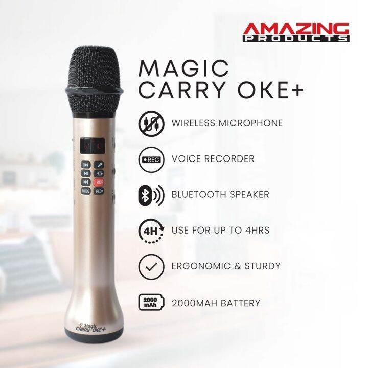 Magic Carry Oke Portable Karaoke with Bluetooth Speaker Lazada PH