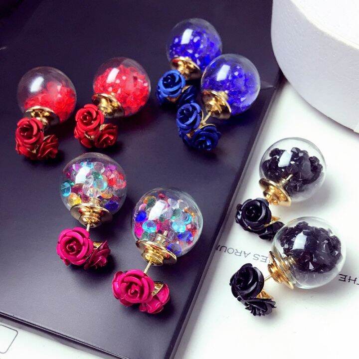 glass-flowers-crystal-stud-earring-double-glass-double-earrings-rose-1pair-aliexpress