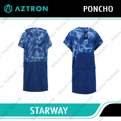 Aztron Starway Poncho เสื้อคลุม ชุดคลุม กันแดด ฝน หรือลมทะเลได้ เนื้อผ้าPolyeste เนื้อผ้าซับน้ำได้ดี ให้ความอบอุ่นร่างกาย