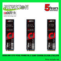 ADDLINK S70 PCIe/NVMe M.2 2280 256Gb,512Gb,1TB,2TB