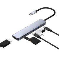 7 In 1 USB C Hub Dock Type-c To Hdmi-compatible USB3.0 Pd Tf Fast Charging Portable Multi Interface Adapter
