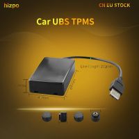 Hizpo EU USB รถยนต์ TPMS (ตรวจสอบแรงดันลมยาง) สำหรับระบบนำทางเครื่องเล่นมัลติมีเดียหัวโชว์หน่วย Autoradio