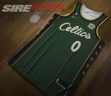 Jaylen Brown #7 Black Green Boston Celtics 2022 Jersey Size Mens 50 Large