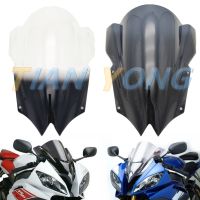 ☃Yamaha 2008 2009 2010อุปกรณ์เสริมหน้าจอกระจกบังลมบอลลูนคู่2012 2013-2016 YZF R6 YZFR6