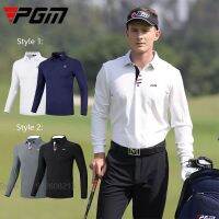 PGM Fall Spring Men Sportswear Long-Sleeved Business Golf Shirt Male Casual Sports Lapel Tops Clothes Elastic Jerseys Breathable T-shirts M-XXL