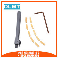 1pc MGEHR1010-2 เครื่องมือกลึง CNC เครื่องตัดเซาะร่องภายนอก + 10 ชิ้น MGMN200 เม็ดมีดคาร์ไบด์ + ประแจ 1 ชิ้น