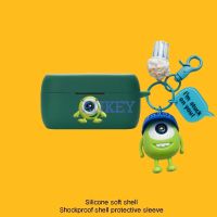 for JBL Wave Beam Vibe 100 200 Earphone Silicone Case Green Monster Earbuds Soft Protective Headphone Cover Headset Skin with Pendant