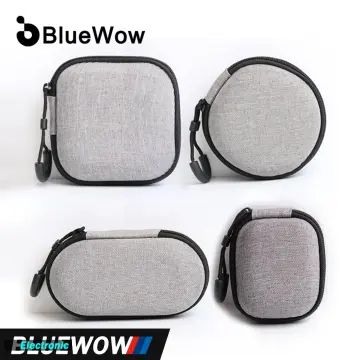 BlueWow Electronic Accessories Bag,Digital Gadget Organizer Case,Gray Nylon  Travel Gear Storage Carrying Sleeve Pouch for Cable,USB,Earphones,Portable  Hard Drives,Power Banks