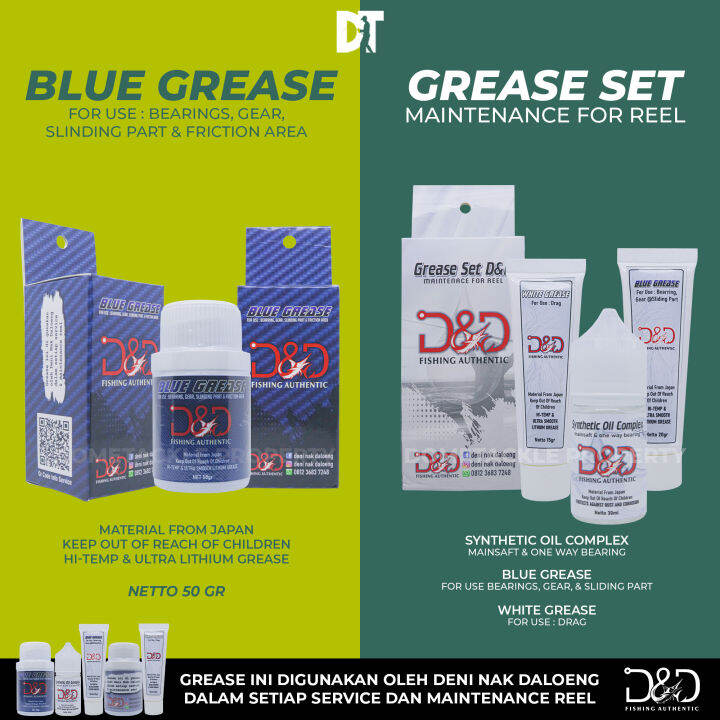 Grease Set Blue White Syntethic Oil Complex Grease DND Maintenance For