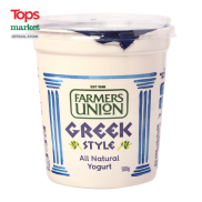 Sữa Chua Greek Style Farmers Union Nguyên Chất 500G - Siêu Thị Tops Market