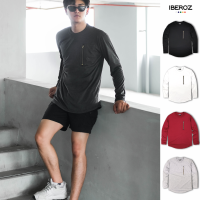 IBEROZ เสื้อแขนยาว สไตล์มินิมอล มีกระเป๋าซิป รุ่นL-ZIPPOCKET