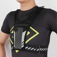 Running Phone Holder Vest Lightweight Cycling Vest Unisex Breathable Mesh Vest Bag Running Adjustable Buckle for Men Women