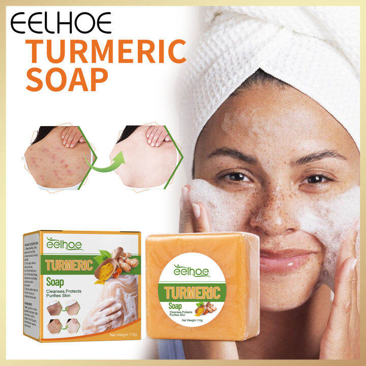 Eelhoe Turmeric Spot Face Cleansing Soap Anti Acne Skin Brighten ...