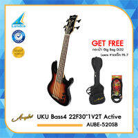 ANGEL กีต้าร์ อูคูเลเล่ อูคูเบส4  UKU 1V2T Active - AUBE-520SB แถมฟรี กระเป๋า Gig Bag + Leem สายแจ็ค PX-7