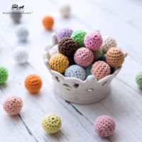 【Ready Stock】16mm 10PC Wooden Beads Crochet Teether Toys Baby Teether Bpa Free Wooden DIY Tiny Rod Baby Teething Toy