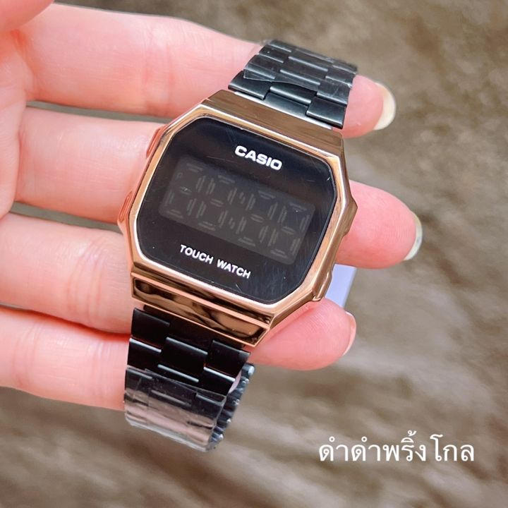 watchhiend-นาฬิกาข้อมือคาสิโอ-led-สัมผัสหน้าจอ-ระบบดิจิตอล-หน้าปัดขนาด-45-มม-สายเลท-พร้อมกล่องหนังแถมฟรี-สัมผัสง่าย