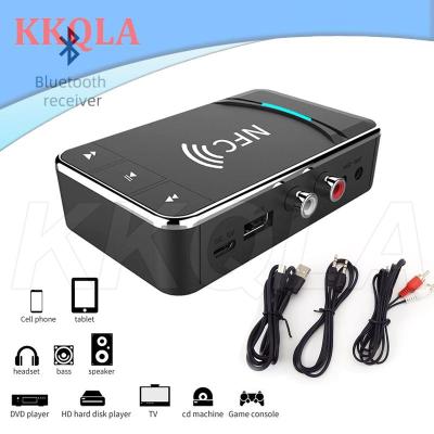 QKKQLA NFC Bluetooth-compatible 5.0 Transmitter Receiver RCA AUX 3.5mm Stereo Jack USB Wireless Audio Adapter Car Headphone