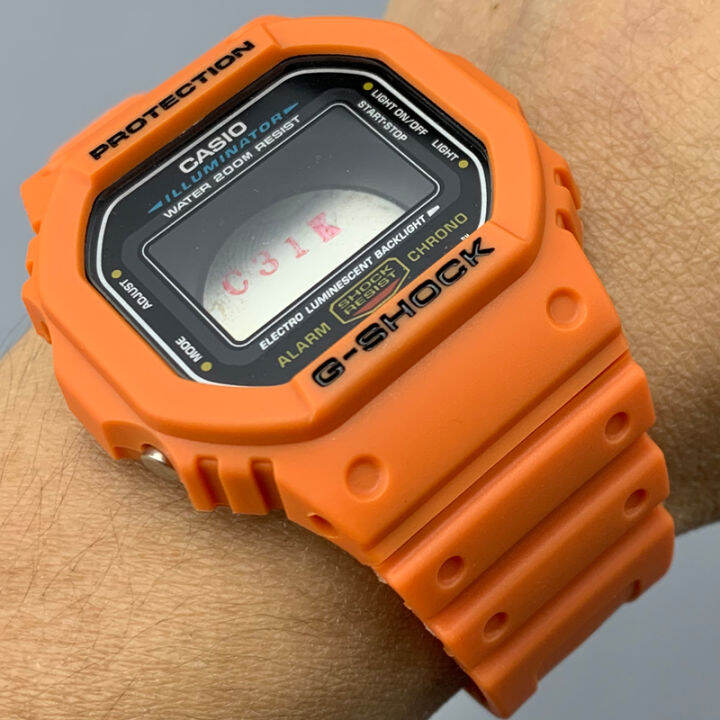 สายซิลิโคนสำหรับ-casio-g-shock-dw5600เรซิ่นกันน้ำขอบยางรัดสำหรับอุปกรณ์-gwx5600นาฬิกา