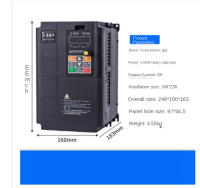 Vector Heavy-Load 220V 4KW/5.5KW ไดรฟ์ความถี่ตัวแปร3เฟส Speed Controller อินเวอร์เตอร์มอเตอร์ Angisy EC01 Serial UA