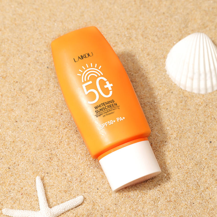 laikou-ครีมกันแดดไวท์เทนนิ่ง-50-กรัม-spf50-pa-uva-uvb-ป้องกันใบหน้าและร่างกายครีมกันแดดกันน้ำสดชื่น