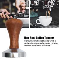 Food Grade 51/53/58mm Coffee Tamper Wooden Handle Barista High maker Handmade Espresso Hot Quality Sale Grinder H2U3