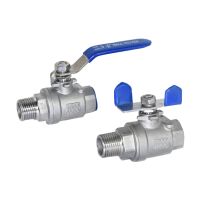 304 Stainless Steel Ball Valve Two-piece Internal and External Thread Tap Water Valve Switch 1/4" 3/8" 1/2" 3/4" 1"