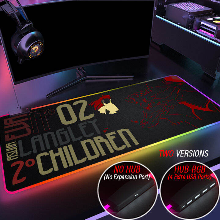 Gaming RGB Mouse Pad LED Backlight Washable Mat Apostle Custom Laptop