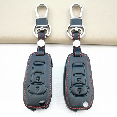 ▲☊ Praise Style Leather Car Remote Key Case Cover For Ford Fusion Fiesta Mondeo Ecosport Kuga Escort Everest Ranger F150 2 Buttons