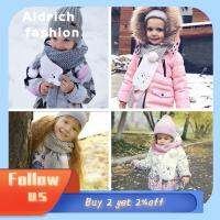 ALDRICH FASHION Fashion Boys Girls Knitting Shawl Rabbit Ears Neck Warmer Kids Ball Scarves Knitted Wool