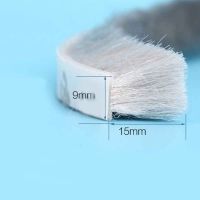 (Aixin)9Mm X 15Mm Self Adhesive Aluminium Window Door Draught Excluder Brush Sealing Tape Weather Strip