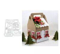 【ร้อน】 ChristmasTree DoorCutting ตายแม่พิมพ์แม่แบบลายฉลุสำหรับการทำบัตร DIY CutDie บ้านใหม่