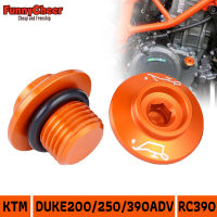 ฝาเครื่องบรรจุน้ำมันสกรูยึดเครื่องยนต์มอเตอร์ไซค์สำหรับ DUKE200 KTM/RC390 250/390 ADV