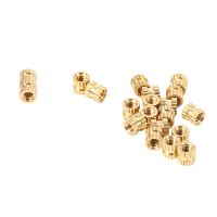 M2x3mmx3.2mm Female Threaded Brass Knurled Insert Embedded Nuts 20pcs