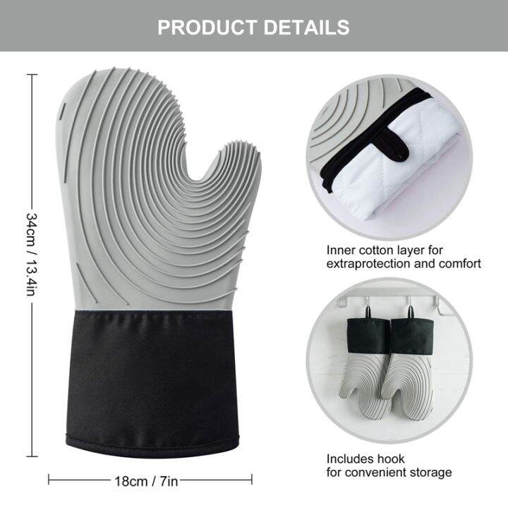 silicone-oven-mitts-heat-resistant-thick-oven-gloves-waterproof-mitts-1-pair-with-1-silicone-brush-kitchen-mitts