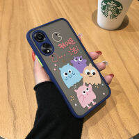 พร้อมเคสโทรศัพท์สำหรับ OPPO A78 4G เคสโทรศัพท์ลายการ์ตูนมอนสเตอร์น่ารักเด็กชายเด็กหญิงน่ารักมีน้ำค้างแข็งโปร่งใสสัตว์แข็งกันกระแทกฝาครอบหลังแบบเต็มรูปแบบเคสป้องกันกล้อง